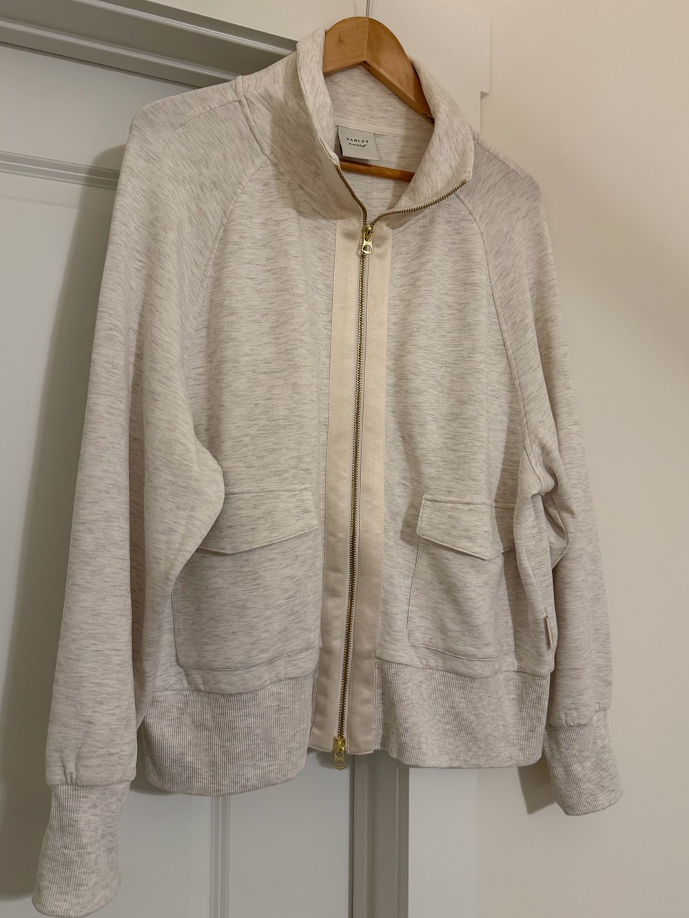 Varley Roxbury DoubleSoft Zip Through Jacket Oatmeal XL NWOT